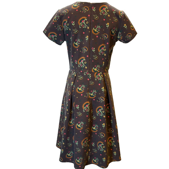 Matilda Jane 'Friends Forever' Dress Size M/Maja Ponte/Brown Floral/Knee Length - Picture 2 of 3